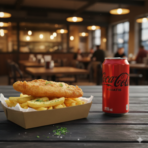 6 Calmari Chips drinks (coke 375ml variety )